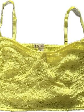 Decree Yellow Lace Bralette Top